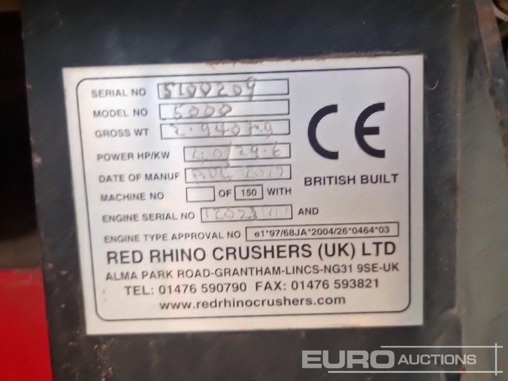 Μηχάνημα Θραύσης 2017 Red Rhino 5000: φωτογραφία 43 Μηχάνημα Θραύσης 2017 Red Rhino 5000: φωτογραφία 43