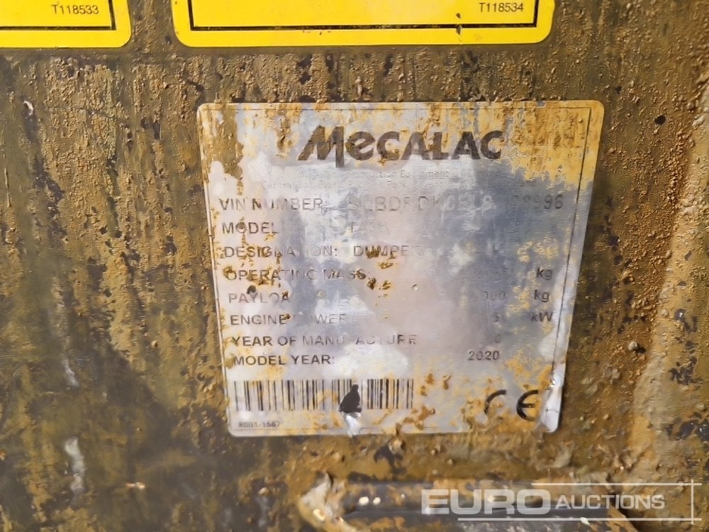 Μίνι ανατρεπόμενο 2020 Mecalac TA3H: φωτογραφία 34