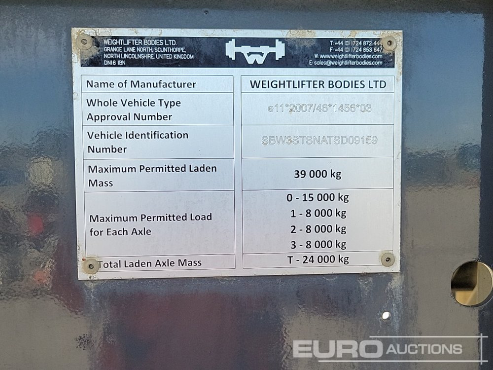 Επικαθήμενο ανατρεπόμενο 2020 Weightlifter Tri Axle Bulk Tipping Trailer, Easy Sheet: φωτογραφία 45