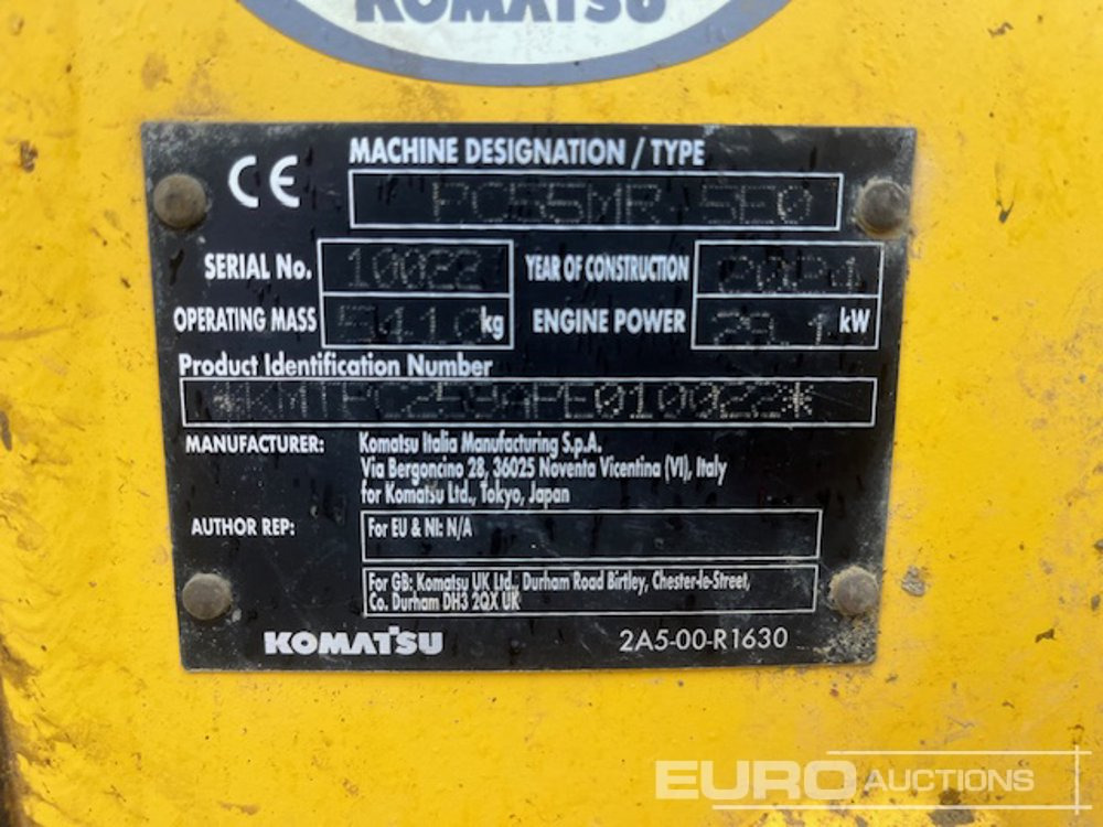 Μίνι εκσκαφέας 2024 Komatsu PC55MR-5E0: φωτογραφία 8 Μίνι εκσκαφέας 2024 Komatsu PC55MR-5E0: φωτογραφία 8