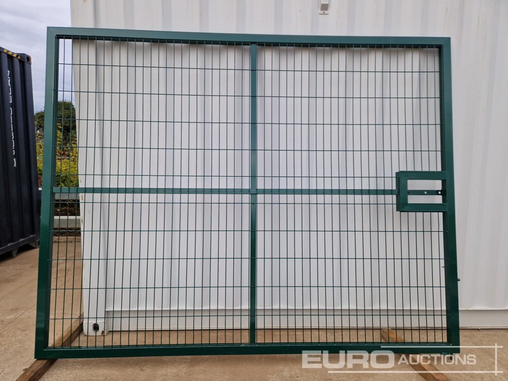 Εξοπλισμού κατασκευών 3m x 2.3m Heavy Duty Galvanized Powder Coated Gate (2 of), 100mm x 100mm Post (2 of), Assembly Kit (Green): φωτογραφία 13
