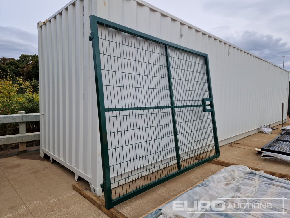 Εξοπλισμού κατασκευών 3m x 2.3m Heavy Duty Galvanized Powder Coated Gate (2 of), 100mm x 100mm Post (2 of), Assembly Kit (Green): φωτογραφία 12