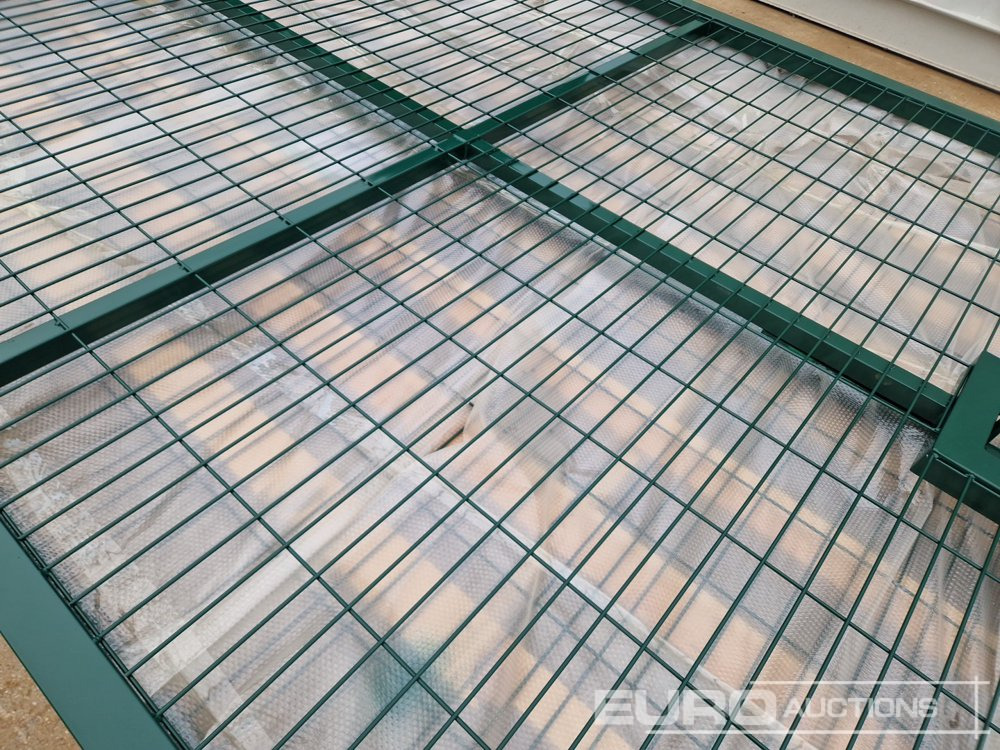 Εξοπλισμού κατασκευών 3m x 2.3m Heavy Duty Galvanized Powder Coated Gate (2 of), 100mm x 100mm Post (2 of), Assembly Kit (Green): φωτογραφία 9