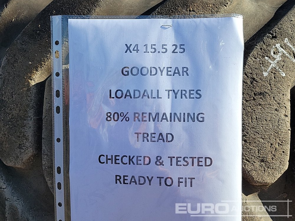 Goodyear 15.5-25 Tyre (4 of) - Ελαστικό: φωτογραφία 5 Goodyear 15.5-25 Tyre (4 of) - Ελαστικό: φωτογραφία 5