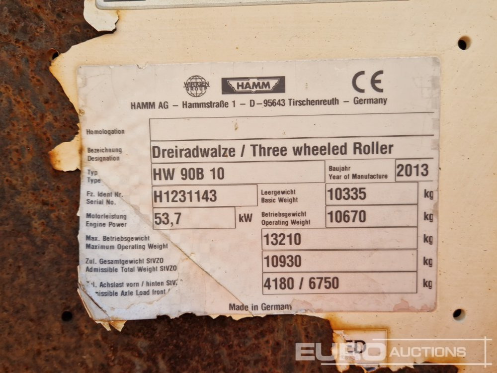 Ασφαλτικός οδοστρωτήρας Hamm HW90B-10: φωτογραφία 32