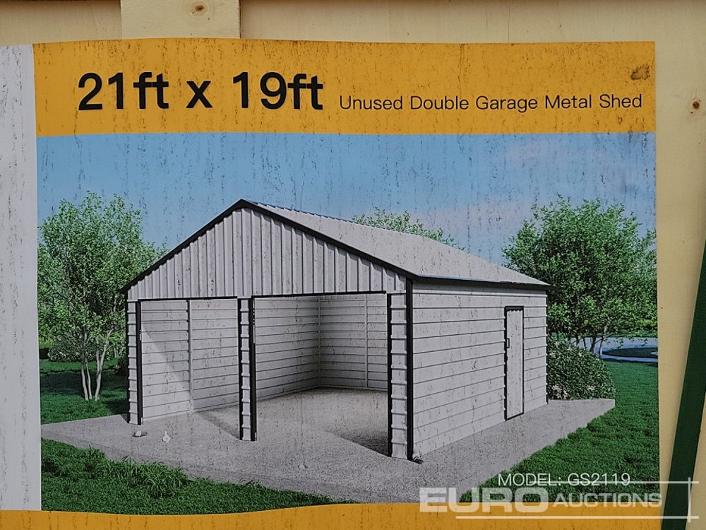 Unused 2025 21' x 19' Portable Metal Shed (Cannot Be Reconsigned) - Εμπορευματοκιβώτιο: φωτογραφία 1 Unused 2025 21' x 19' Portable Metal Shed (Cannot Be Reconsigned) - Εμπορευματοκιβώτιο: φωτογραφία 1