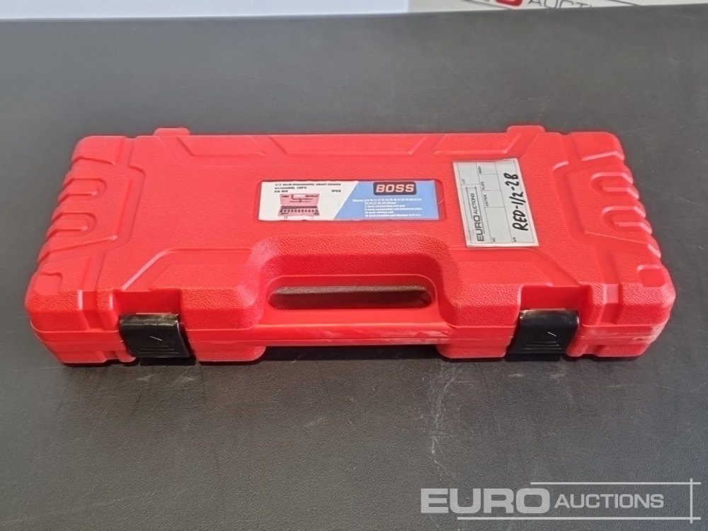 Unused Boss 1/2" 28pc Pneumatic Short Sleeve Socket Set, 3" Connecting Rod, 5" Connecting Rod Universal Joint, 10" Sliding Rod, 10" Bending Rod Adapter 3/4"-1/2" - Εξοπλισμού κατασκευών: φωτογραφία 2 Unused Boss 1/2" 28pc Pneumatic Short Sleeve Socket Set, 3" Connecting Rod, 5" Connecting Rod Universal Joint, 10" Sliding Rod, 10" Bending Rod Adapter 3/4"-1/2" - Εξοπλισμού κατασκευών: φωτογραφία 2