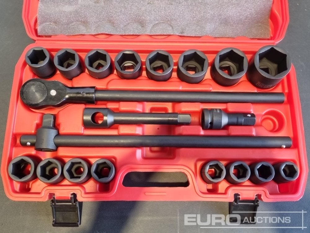 Unused Boss 3/4" 21pc Heavy Duty Pneumatic Socket Set, 4" Connecting Rod, 8" Connecting Rod, Quick Ratchet Wrench, 20" Sliding Rod - Εξοπλισμού κατασκευών: φωτογραφία 5 Unused Boss 3/4" 21pc Heavy Duty Pneumatic Socket Set, 4" Connecting Rod, 8" Connecting Rod, Quick Ratchet Wrench, 20" Sliding Rod - Εξοπλισμού κατασκευών: φωτογραφία 5