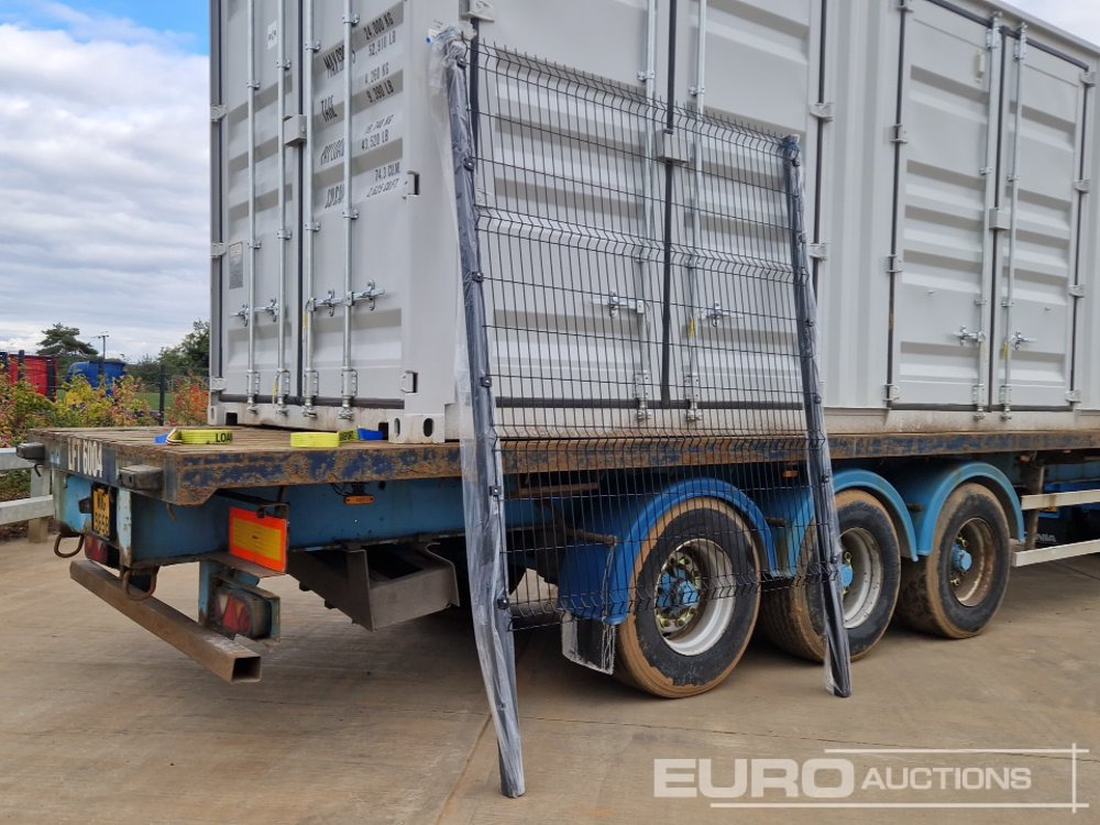 Εξοπλισμού κατασκευών Unused Galvanised & Powder Coated Heavy Duty (5mm) Wire Mesh Fencing, 25 x H2.4m x W2.2m Panels, 26 x 60mm x 60mm x3m Posts, with Fittings (Black): φωτογραφία 19