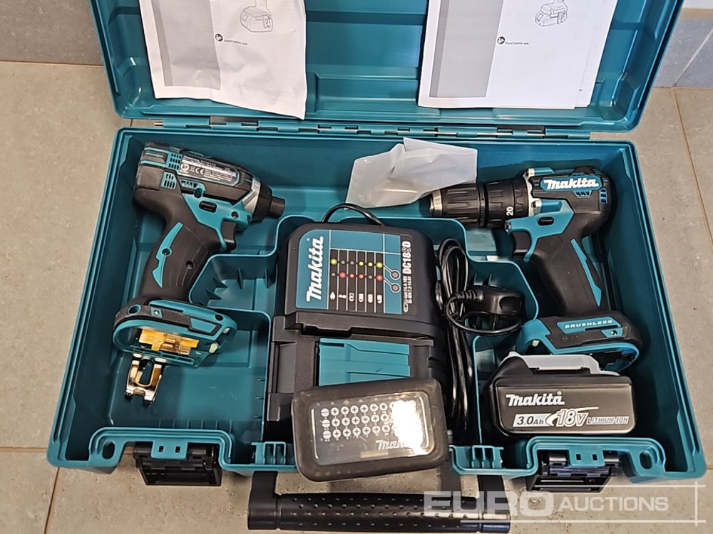 Unused Makita DHP453 18V LXT Combi Dril, Makita DTD152 18V LXT Impact Driver, Battery, Charger, Bit Set - Εξοπλισμός γκαράζ: φωτογραφία 4 Unused Makita DHP453 18V LXT Combi Dril, Makita DTD152 18V LXT Impact Driver, Battery, Charger, Bit Set - Εξοπλισμός γκαράζ: φωτογραφία 4