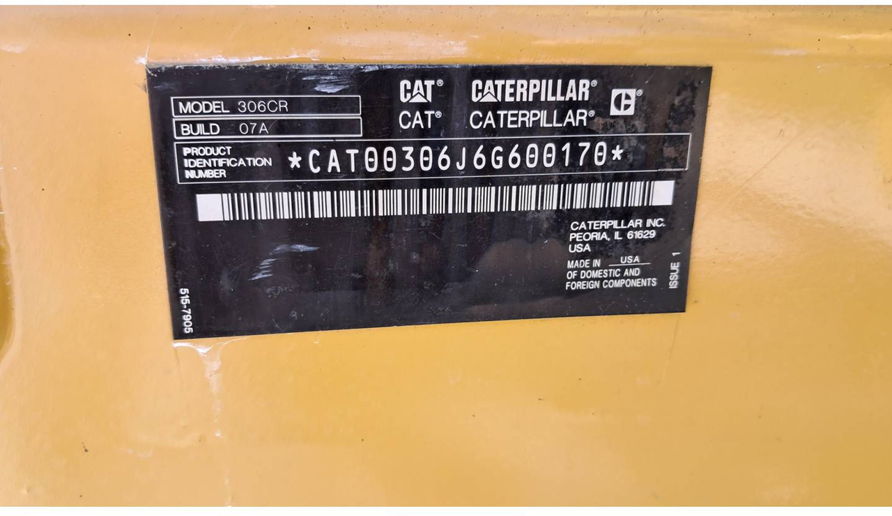 CAT 306 CR - Ερπυστριοφόρος εκσκαφέας: φωτογραφία 5 CAT 306 CR - Ερπυστριοφόρος εκσκαφέας: φωτογραφία 5