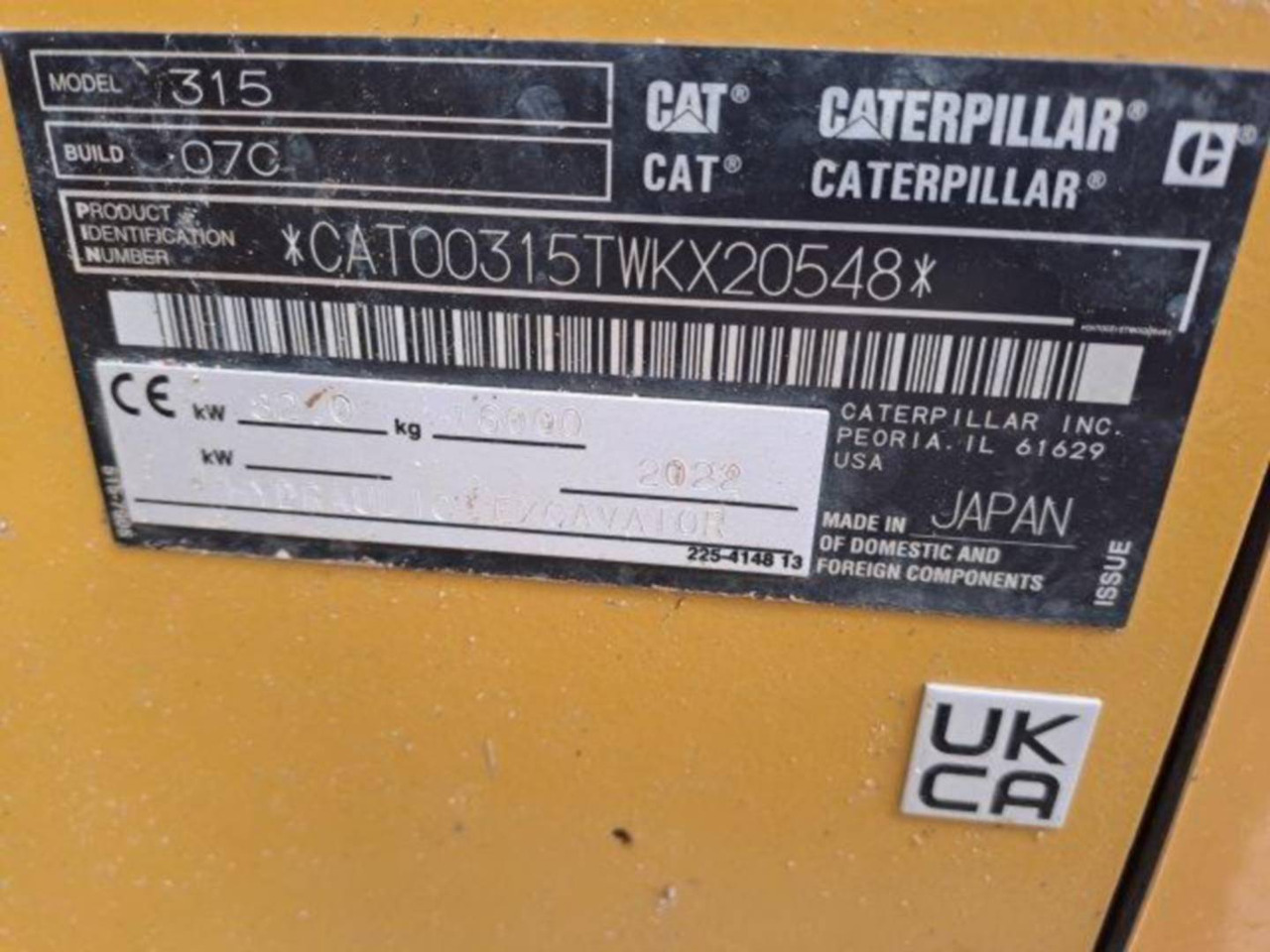CAT 315 - Ερπυστριοφόρος εκσκαφέας: φωτογραφία 5 CAT 315 - Ερπυστριοφόρος εκσκαφέας: φωτογραφία 5