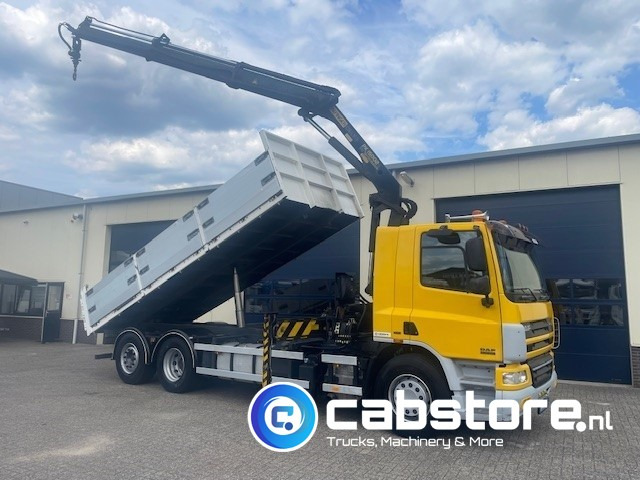 DAF CF 75.310 FAN 6x2 Euro 5 - MANUAL - Bouwjaar 2008 - Kipper - Palfinger PK 15002 Performance - Km 550.899 - Good condition! - Φορτηγό με γερανό: φωτογραφία 1 DAF CF 75.310 FAN 6x2 Euro 5 - MANUAL - Bouwjaar 2008 - Kipper - Palfinger PK 15002 Performance - Km 550.899 - Good condition! - Φορτηγό με γερανό: φωτογραφία 1