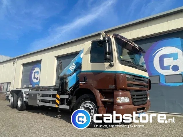 DAF CF 85.340 6X2 Euro 3 - Haakarm containersystem - Hooklift - Abrollkipper - Year 2004 - HMF 1680-K2 Crane - Grua - Ladekran - Autolaadkraan - Φορτηγό φόρτωσης γάντζου, Φορτηγό με γερανό: φωτογραφία 4 DAF CF 85.340 6X2 Euro 3 - Haakarm containersystem - Hooklift - Abrollkipper - Year 2004 - HMF 1680-K2 Crane - Grua - Ladekran - Autolaadkraan - Φορτηγό φόρτωσης γάντζου, Φορτηγό με γερανό: φωτογραφία 4