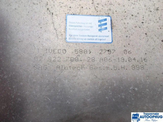 Iveco Brændstoftank Oem No : 5801279706 - Ρεζερβουάρ καυσίμου για Φορτηγό: φωτογραφία 1 Iveco Brændstoftank Oem No : 5801279706 - Ρεζερβουάρ καυσίμου για Φορτηγό: φωτογραφία 1