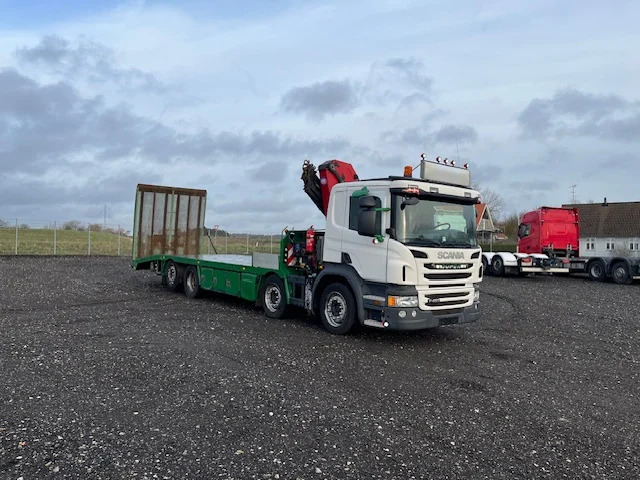 Scania P450 8X2*6 Knæklad + Kran HMF1820 – Machinetransporter - Φορτηγό αυτοκινητάμαξα, Φορτηγό με γερανό: φωτογραφία 2 Scania P450 8X2*6 Knæklad + Kran HMF1820 – Machinetransporter - Φορτηγό αυτοκινητάμαξα, Φορτηγό με γερανό: φωτογραφία 2
