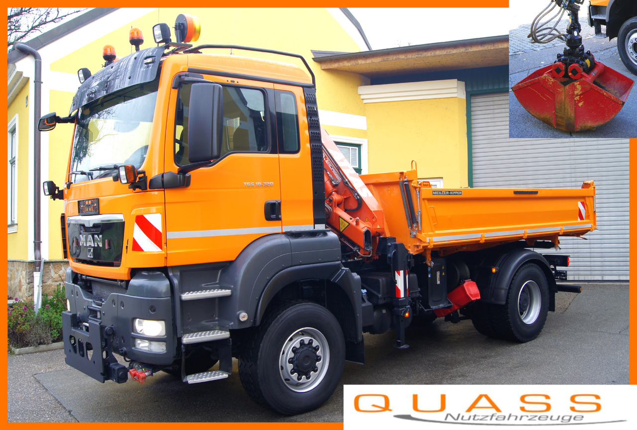 MAN TGS 18.320 BL 4x4/ TÜV/ ATLAS 65.2/ MEILLER/Winterdienst - Φορτηγό με γερανό: φωτογραφία 1 MAN TGS 18.320 BL 4x4/ TÜV/ ATLAS 65.2/ MEILLER/Winterdienst - Φορτηγό με γερανό: φωτογραφία 1