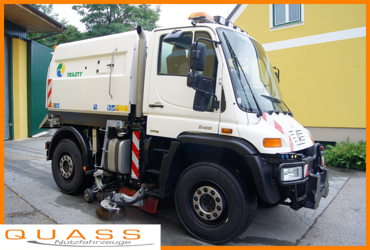 UNIMOG Unimog U400 + TRILETY Kehrmaschine/TÜV/EUR4/Leistungshydraulik - Σάρωθρο δρόμων: φωτογραφία 1 UNIMOG Unimog U400 + TRILETY Kehrmaschine/TÜV/EUR4/Leistungshydraulik - Σάρωθρο δρόμων: φωτογραφία 1