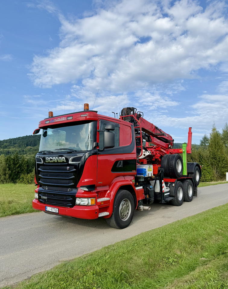 SCANIA R580 - Φορτηγό ξυλείας, Φορτηγό με γερανό: φωτογραφία 1 SCANIA R580 - Φορτηγό ξυλείας, Φορτηγό με γερανό: φωτογραφία 1