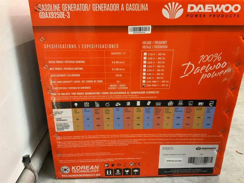 Daewoo GDAX9250E-3 - Βιομηχανική γεννήτρια: φωτογραφία 5 Daewoo GDAX9250E-3 - Βιομηχανική γεννήτρια: φωτογραφία 5