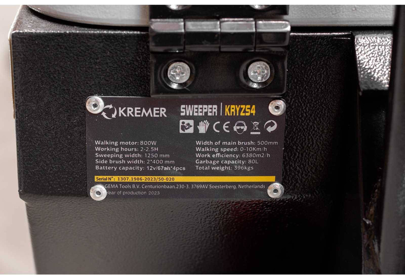 Νέα Σάρωθρο δρόμων Kremer KRYZS4 Zit: φωτογραφία 7