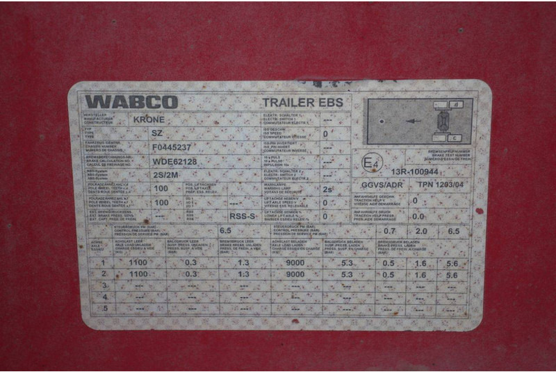 Επικαθήμενο σασί Krone: φωτογραφία 20