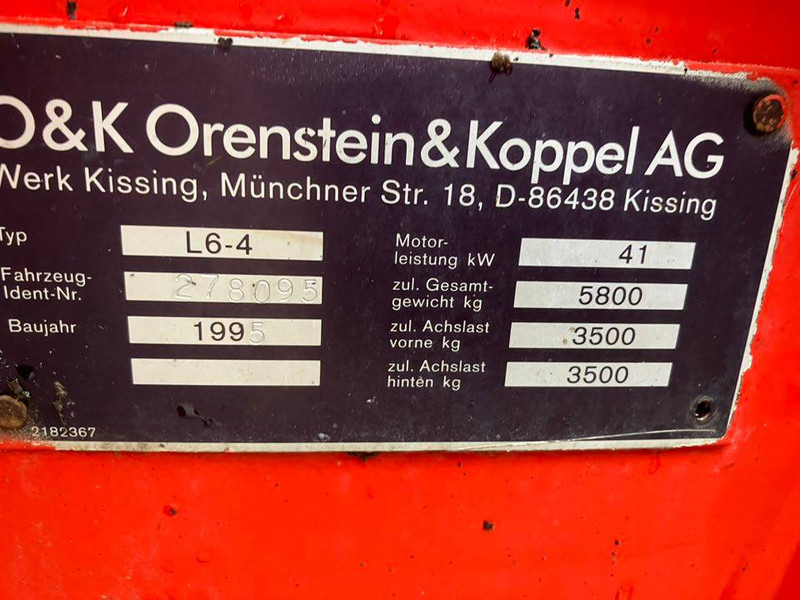 O & K L6 - Ελαστιχοφόρος φορτωτής: φωτογραφία 4 O & K L6 - Ελαστιχοφόρος φορτωτής: φωτογραφία 4