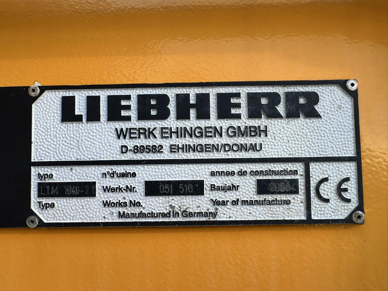 Τηλεσκοπικός γερανός Liebherr LTM 1040-2.1 (06 - 051 510): φωτογραφία 9 Τηλεσκοπικός γερανός Liebherr LTM 1040-2.1 (06 - 051 510): φωτογραφία 9