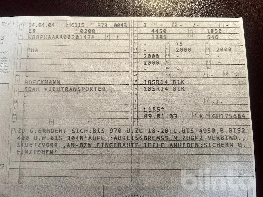 Böckmann DUO SDAH (2004) - Τρέιλερ μεταφοράς αλόγων: φωτογραφία 5 Böckmann DUO SDAH (2004) - Τρέιλερ μεταφοράς αλόγων: φωτογραφία 5