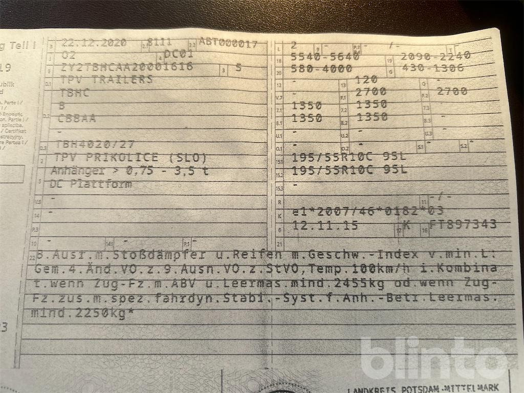 Böckmann HL -TBH 4020/27 (2020) - Ρυμούλκα αυτοκινητάμαξα: φωτογραφία 5 Böckmann HL -TBH 4020/27 (2020) - Ρυμούλκα αυτοκινητάμαξα: φωτογραφία 5