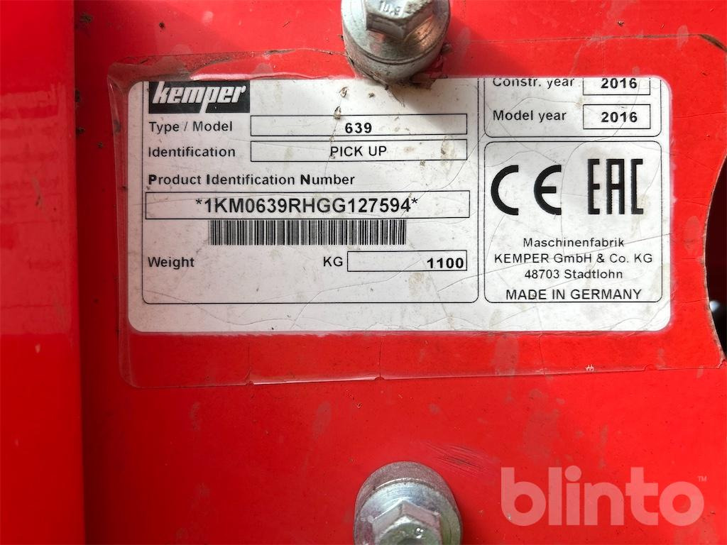 KEMPER 639 (2016) - Εξαρτηματα - Ενσιρωτική μηχανή: φωτογραφία 5 KEMPER 639 (2016) - Εξαρτηματα - Ενσιρωτική μηχανή: φωτογραφία 5