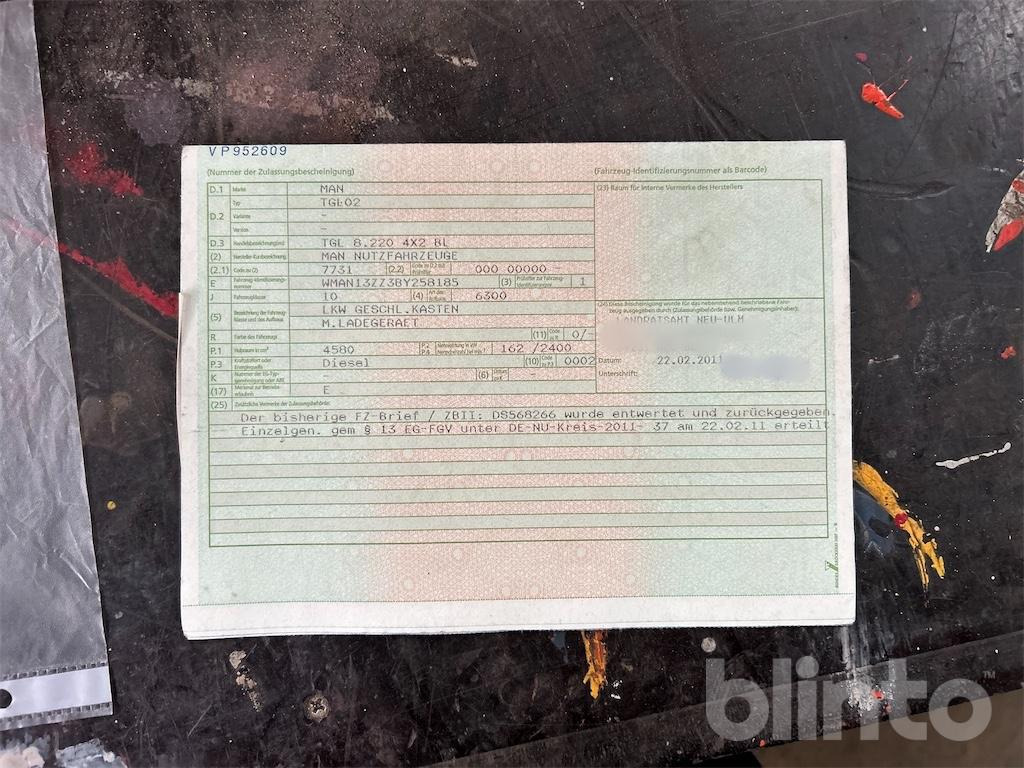 MAN TGL 8.220 4x2 BL (2011) - Φορτηγό κόφα: φωτογραφία 5 MAN TGL 8.220 4x2 BL (2011) - Φορτηγό κόφα: φωτογραφία 5