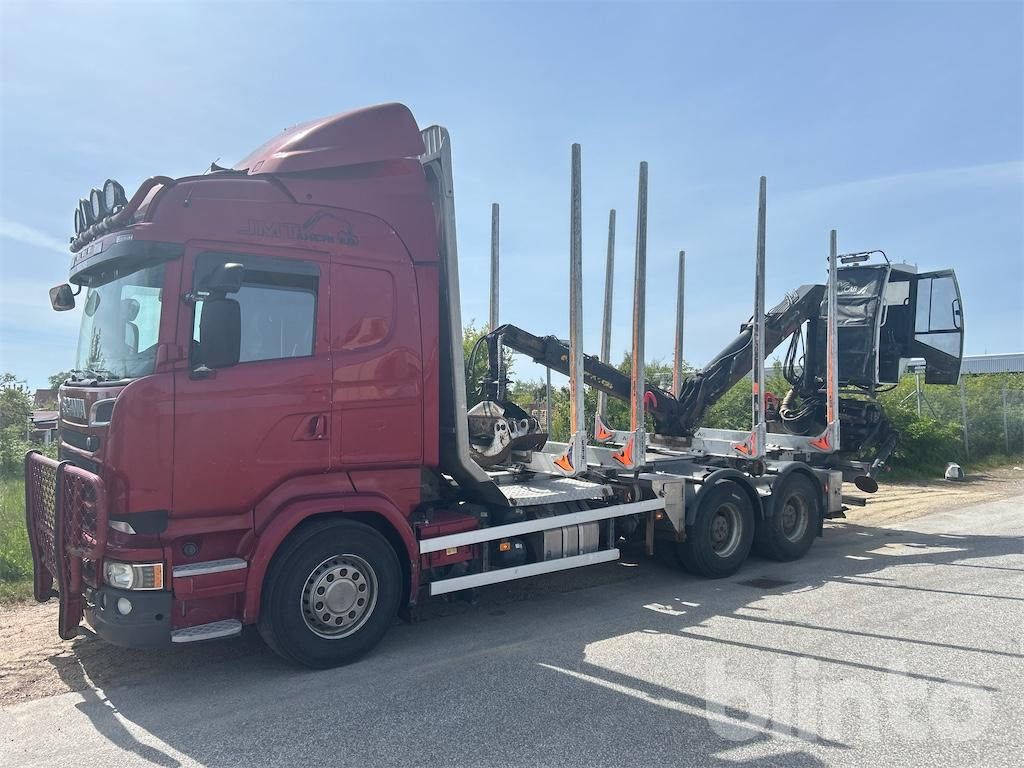 SCANIA R580 - Jonsered 1080 79R - Φορτηγό ξυλείας, Φορτηγό με γερανό: φωτογραφία 1 SCANIA R580 - Jonsered 1080 79R - Φορτηγό ξυλείας, Φορτηγό με γερανό: φωτογραφία 1