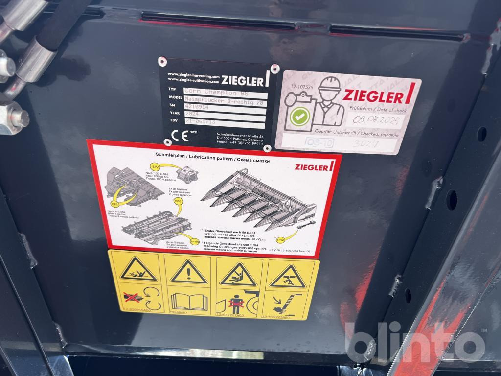 Ziegler Corn Champion 8-reihig 70 (2024) - Καλαμποκομαχαιρο: φωτογραφία 5 Ziegler Corn Champion 8-reihig 70 (2024) - Καλαμποκομαχαιρο: φωτογραφία 5