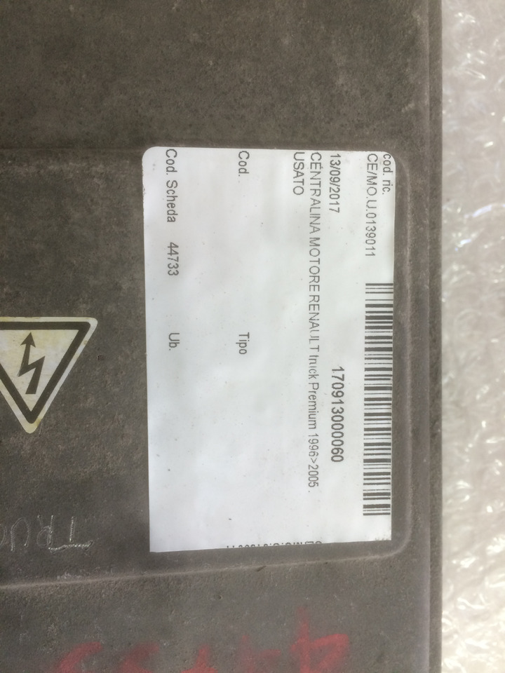 CENTRALINA MOTORE EDC - RENAULT PREMIUM - RIF. RENAULT 5010412381A - RIF. BOSCH 0281010464 - Ηλεκτρονική μονάδα ελέγχου: φωτογραφία 3 CENTRALINA MOTORE EDC - RENAULT PREMIUM - RIF. RENAULT 5010412381A - RIF. BOSCH 0281010464 - Ηλεκτρονική μονάδα ελέγχου: φωτογραφία 3