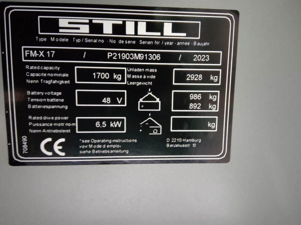 Still FM-X17 - Ανυψωτικό στενών δρόμων: φωτογραφία 5 Still FM-X17 - Ανυψωτικό στενών δρόμων: φωτογραφία 5