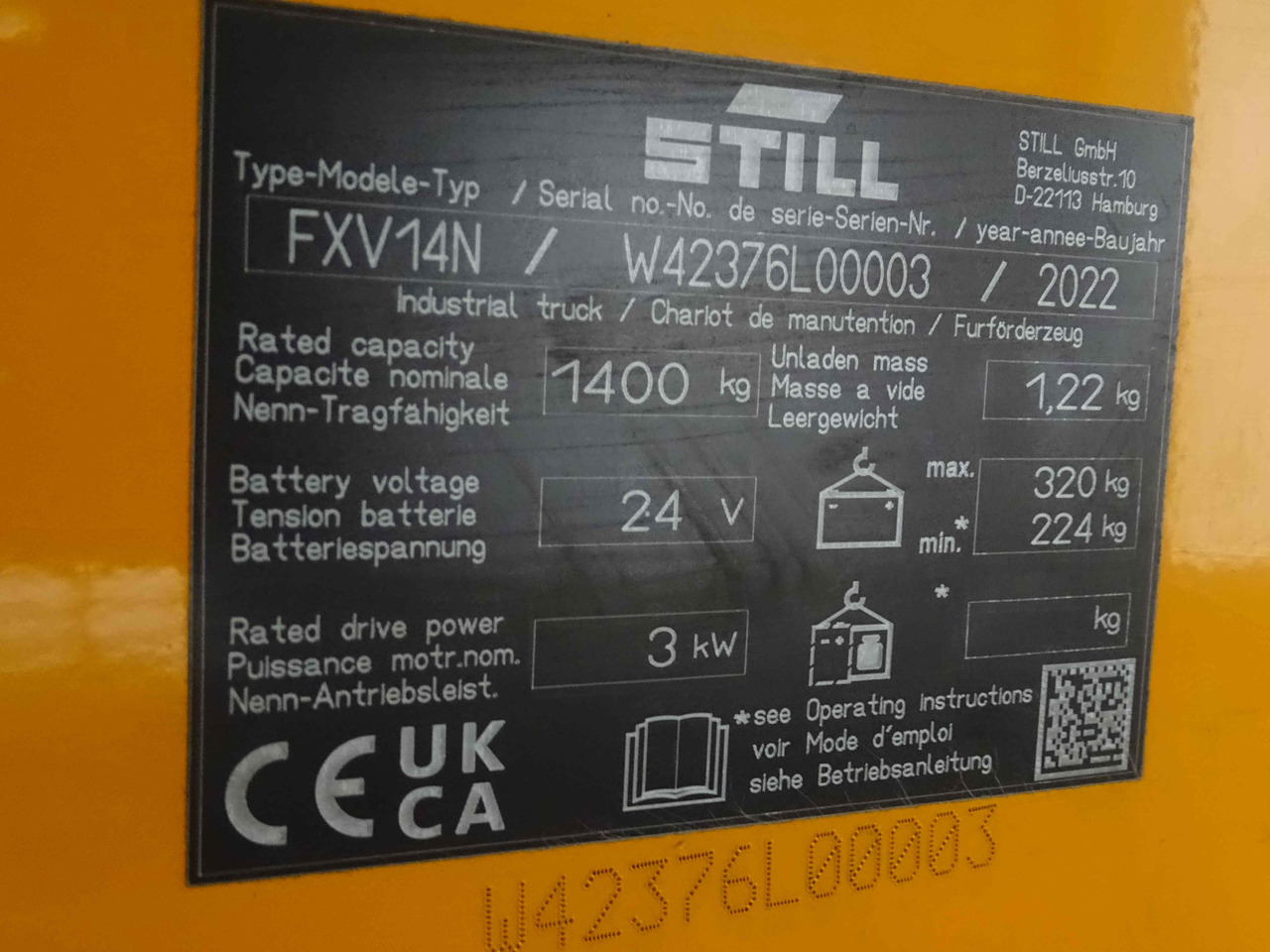 Μηχάνημα στοίβαξης Still FXV14N: φωτογραφία 6