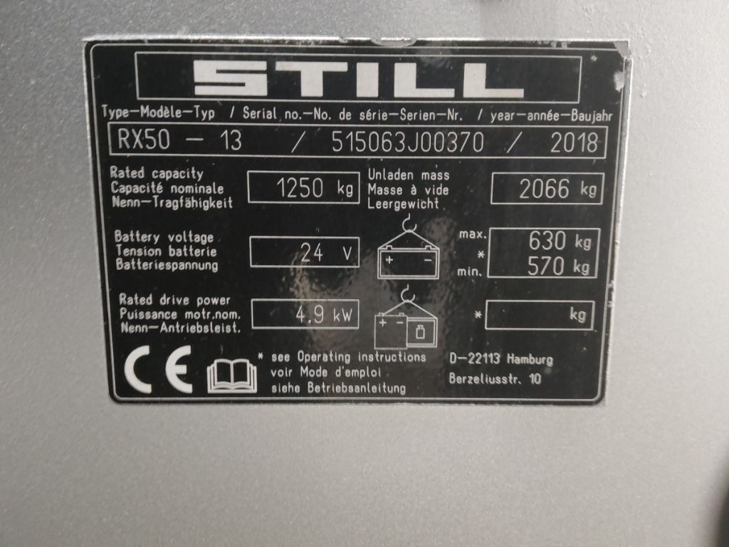 Still RX50-13 - Ηλεκτροκίνητο περονοφόρο: φωτογραφία 5 Still RX50-13 - Ηλεκτροκίνητο περονοφόρο: φωτογραφία 5