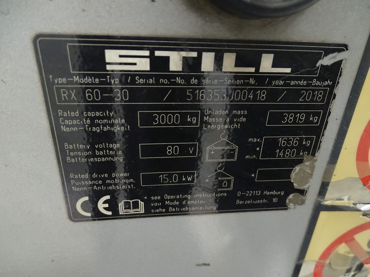Still RX60-30 - Ηλεκτροκίνητο περονοφόρο: φωτογραφία 5 Still RX60-30 - Ηλεκτροκίνητο περονοφόρο: φωτογραφία 5