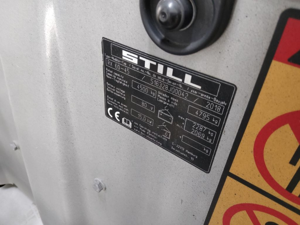 Ηλεκτροκίνητο περονοφόρο Still RX60-45: φωτογραφία 6