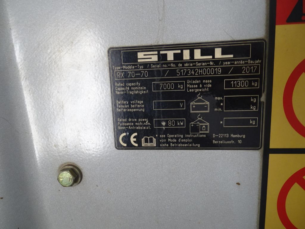 Πετρελαιοκίνητο περονοφόρο Still RX70-70: φωτογραφία 9