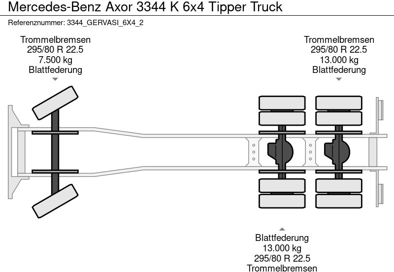 Νέα Φορτηγό ανατρεπόμενο Mercedes-Benz Axor 3344 K 6x4 Tipper Truck: φωτογραφία 16