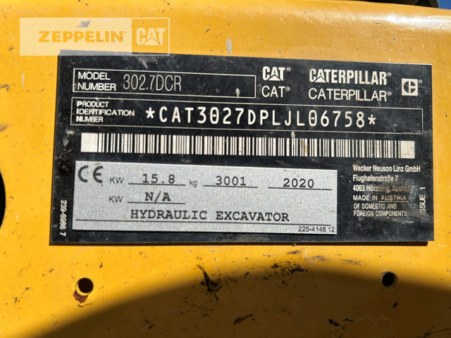 Cat 302.7D - Μίνι εκσκαφέας: φωτογραφία 5 Cat 302.7D - Μίνι εκσκαφέας: φωτογραφία 5