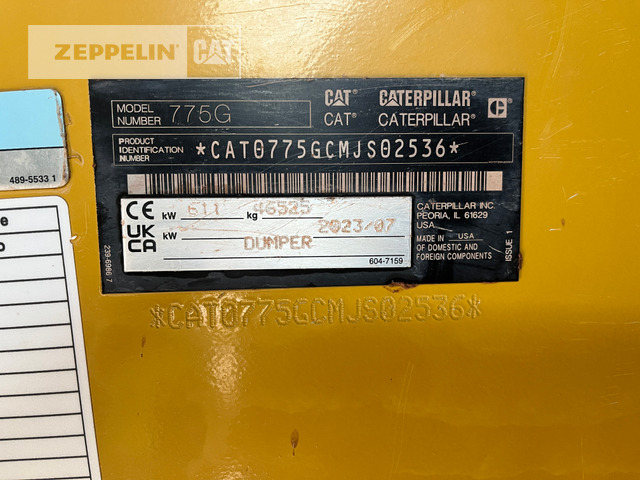 Cat 775G - Ανατρεπόμενο όχημα μεταφοράς λατομικών υλικών: φωτογραφία 2 Cat 775G - Ανατρεπόμενο όχημα μεταφοράς λατομικών υλικών: φωτογραφία 2