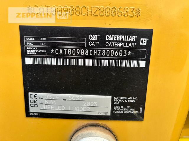 Cat 908-14 - Ελαστιχοφόρος φορτωτής: φωτογραφία 5 Cat 908-14 - Ελαστιχοφόρος φορτωτής: φωτογραφία 5
