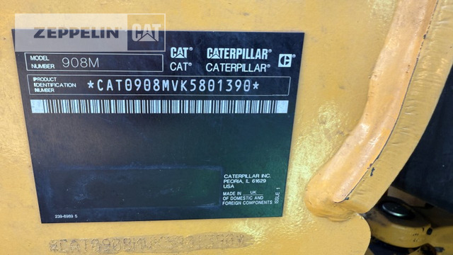 Cat 908M - Ελαστιχοφόρος φορτωτής: φωτογραφία 5 Cat 908M - Ελαστιχοφόρος φορτωτής: φωτογραφία 5