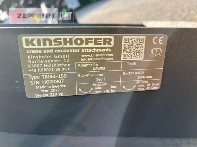 Kinshofer TB06-1500 GLV - Κουβάς για εκσκαφέα: φωτογραφία 4 Kinshofer TB06-1500 GLV - Κουβάς για εκσκαφέα: φωτογραφία 4