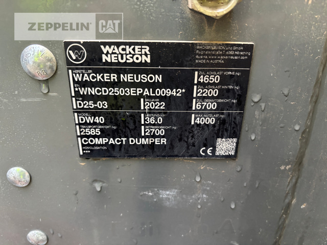 Wacker DW40 - Αρθρωτό φορτηγό: φωτογραφία 2 Wacker DW40 - Αρθρωτό φορτηγό: φωτογραφία 2
