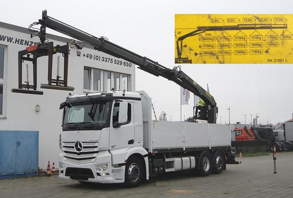 Mercedes-Benz Antos 2543 L/6x2 Pritsche Heckkran - Φορτηγό με ανοιχτή καρότσα, Φορτηγό με γερανό: φωτογραφία 1 Mercedes-Benz Antos 2543 L/6x2 Pritsche Heckkran - Φορτηγό με ανοιχτή καρότσα, Φορτηγό με γερανό: φωτογραφία 1