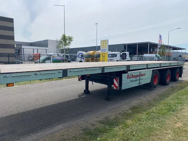 Floor open oplegger ,stuurassen, uitschuifbaar 20 mtr met stalen bodem/frame. kranenprofiel. - Επικαθήμενο πλατφόρμα/ Καρότσα: φωτογραφία 3 Floor open oplegger ,stuurassen, uitschuifbaar 20 mtr met stalen bodem/frame. kranenprofiel. - Επικαθήμενο πλατφόρμα/ Καρότσα: φωτογραφία 3